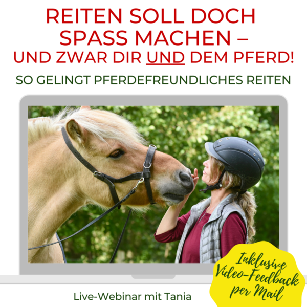 Webinar: Pferdefreundlich reiten mit Tania